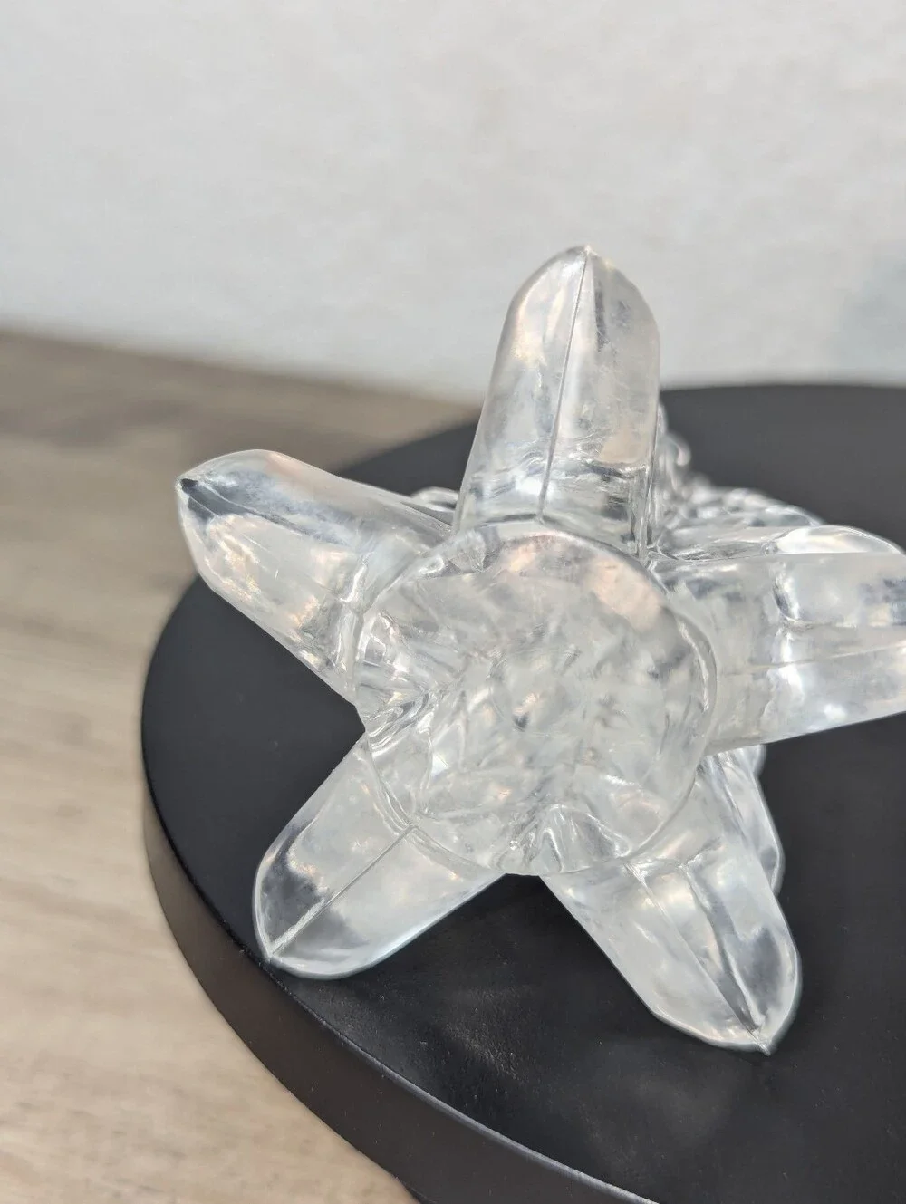Vintage Mid-Century Clear Art Glass Christmas Trees - Set of 3